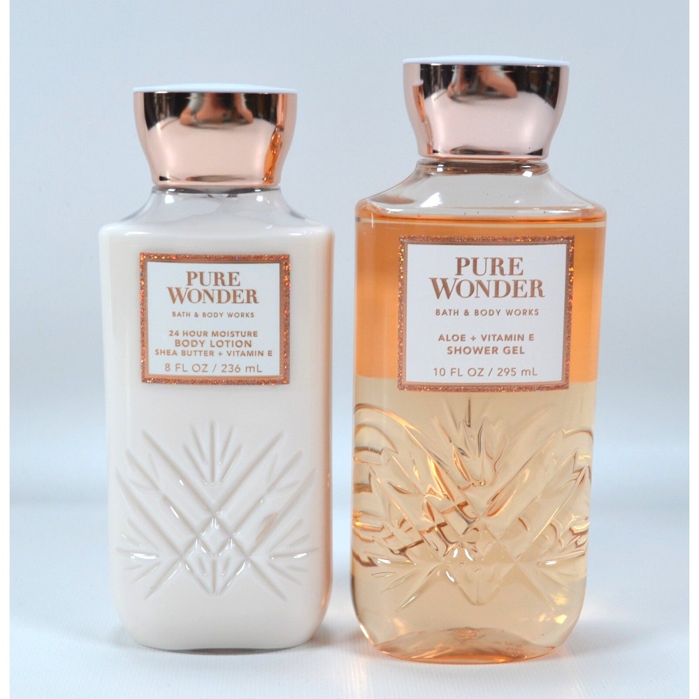 Bath & Body Works Pure Wonder Shower Gel & Body Lotion Shea Butter Vitamin E